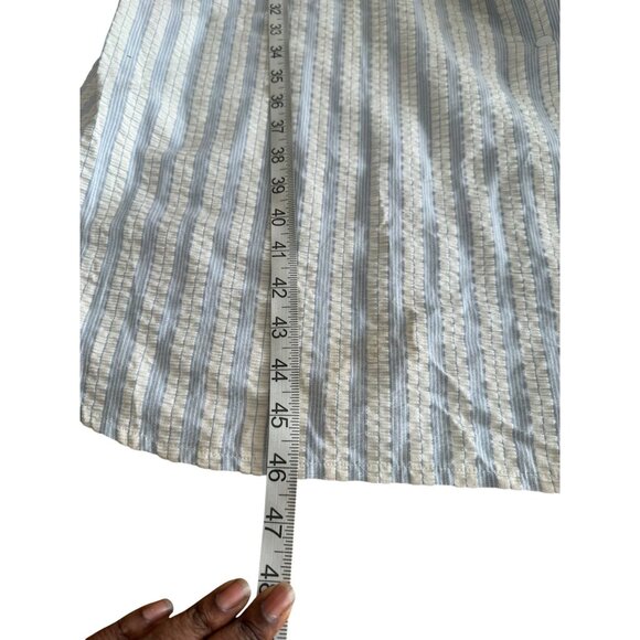 Victorian Style Striped Nightgown By Gilligan OMalley Long White & Blue Size S - Picture 8 of 13